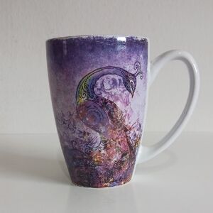 Peacock Coffee Tea Mug Cup Bible Verse Inspirational Embrace the Unfading Beauty